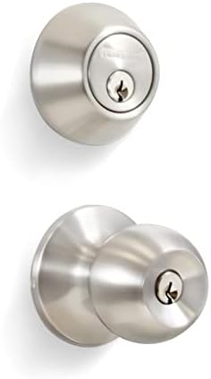 Secure Entry Door with 6-Keys Stainless Steel Combo Lock Set
