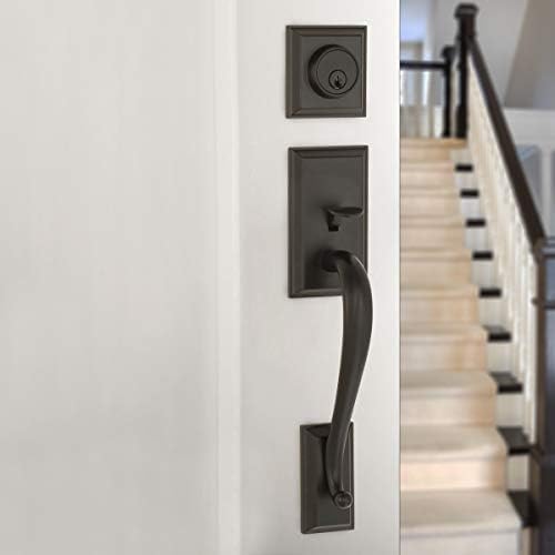 Zinc Alloy Door Handle Set with Adjustment Lever Matte Black