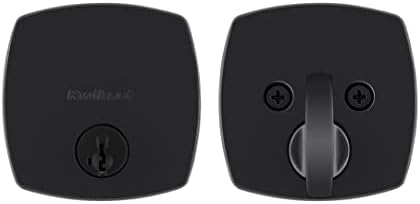 Kwikset Midtown Deadbolt Lock Matte Black