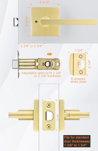 GoldenWarm Durable Privacy Door Handle for Home Use