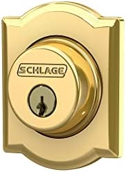 Schlage B60 N Deadbolt with Bright Brass and Highest Security