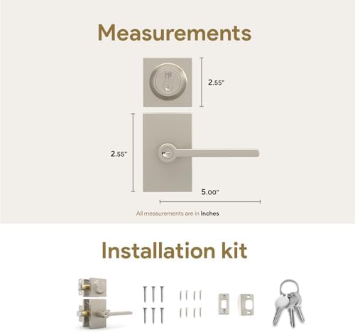 Mega Handles - Glamor Entry Door Handle and Deadbolt Set