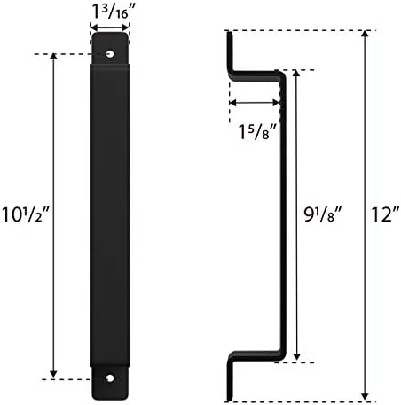 Sturdy 12 Heavy Duty Barn Door Handle Set