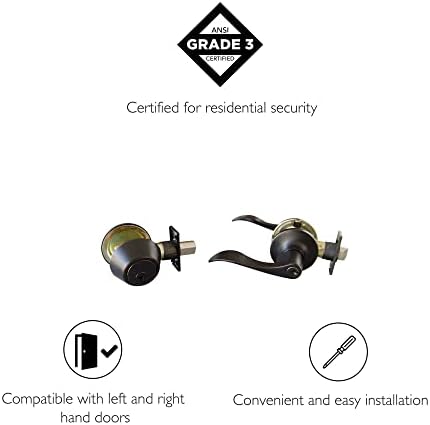 728014 Door Lever Deadbolt Combo wOil Rubbed Bronze
