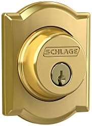 Schlage B60 N Deadbolt with Bright Brass and Highest Security
