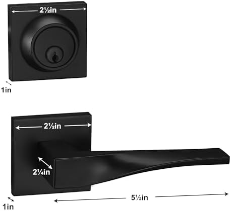 Modern Entry Door Handle Set - Sleek and Secure Design