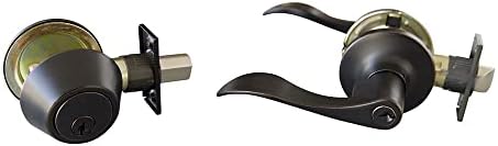 728014 Door Lever Deadbolt Combo wOil Rubbed Bronze