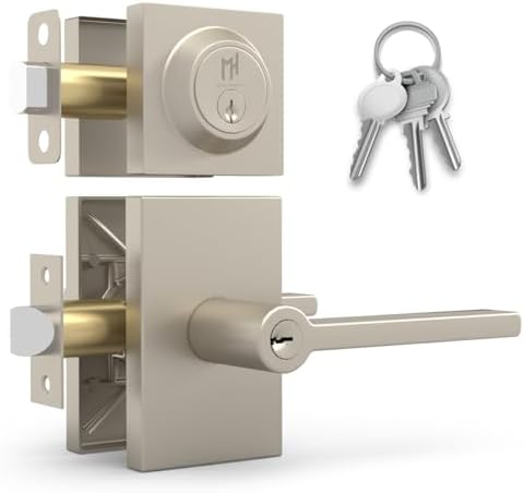 Mega Handles - Glamor Entry Door Handle and Deadbolt Set