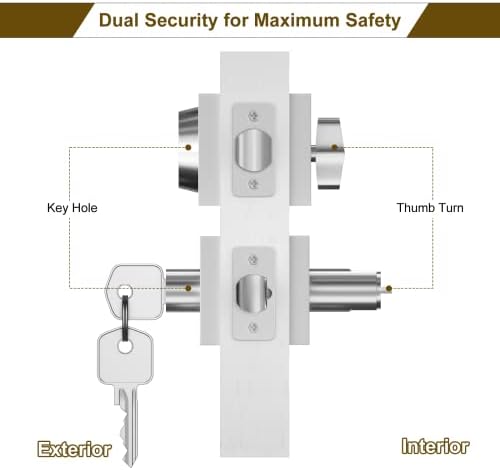 HOSOM Modern Door Lock Set for Home Security Style