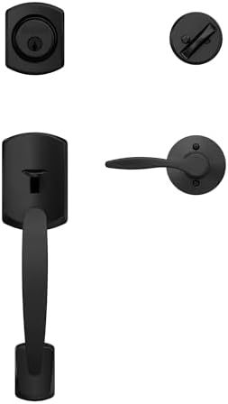 Schlag Greenwich Front Entry Door Handleset Right-Handed Deadbolt