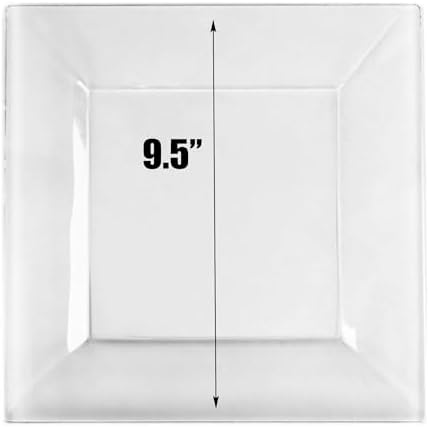 EcoQuality 95 inch Clear Plastic Plates