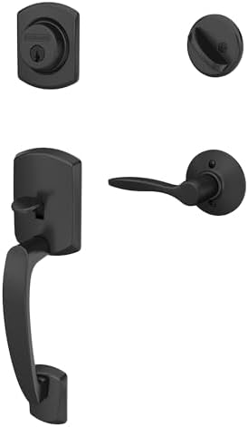 Schlag Greenwich Front Entry Door Handleset Right-Handed Deadbolt