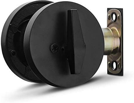 Modern Iron-Black Single Cylinder Deadbolt Lock