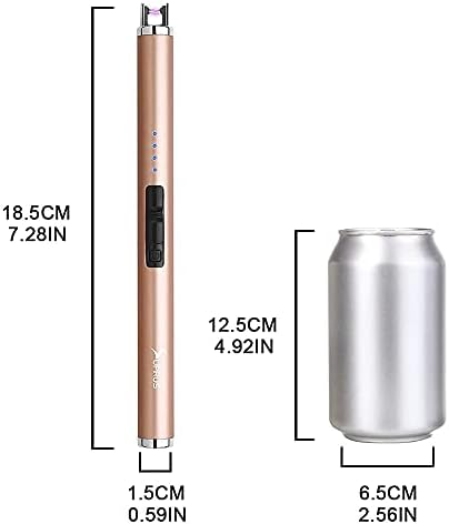 SUPRUS Rechargeable LED Lighter with Safety Switch and Battery Display