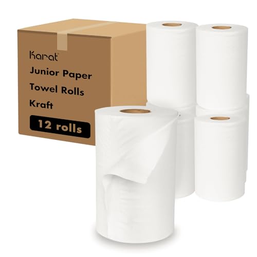 Karat Junior Paper Towel Roll 12-Pack White