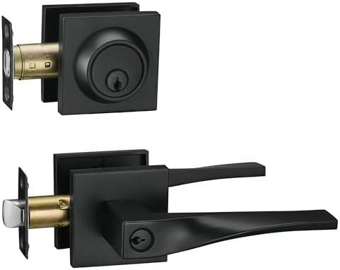 Modern Entry Door Handle Set - Sleek and Secure Design