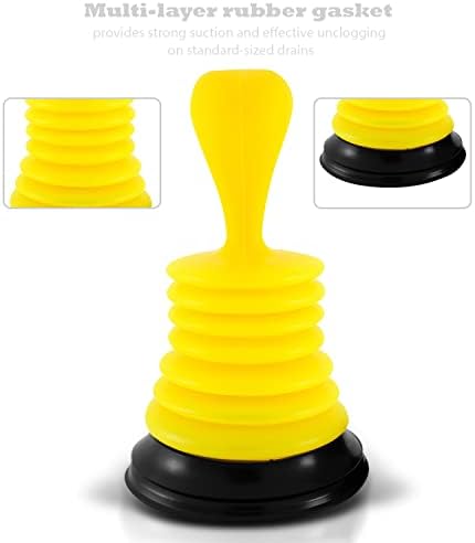 Ergonomic Powerful 7 Sink Plunger for Efficient Draining