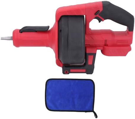 Ergonomic Electric Auger for Plumbing with LED Light 7m Flexible Cable