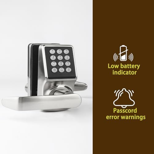 Keyless Entry Door Lock with Keypad Silver