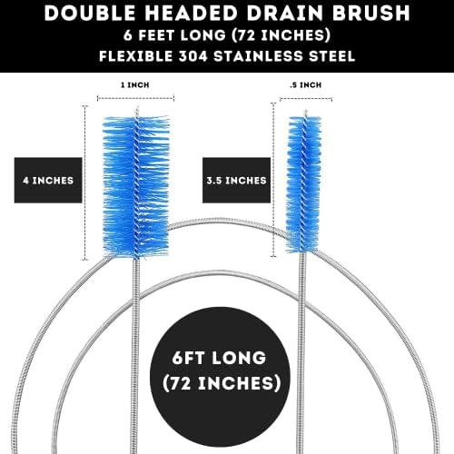 Powerful 72 Drain Brush for Cleaning Clogs Everywhere