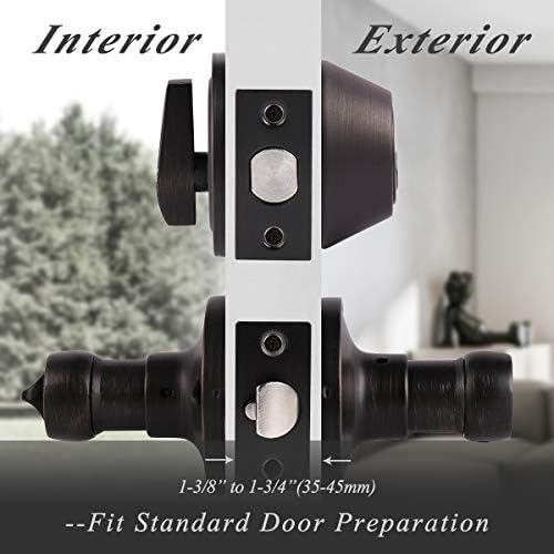 6 Set Door Lever Deadbolt Combo Oil Rubbed Bronze