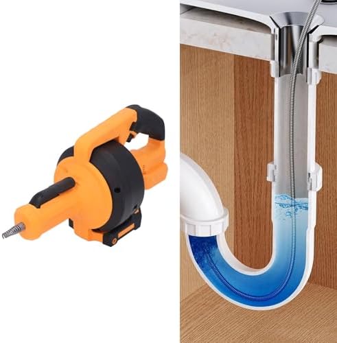 Get cleaning in seconds - Cordless Electric Drain Auger with LED