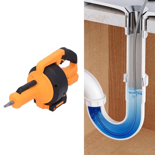 Powerful Cordless Drain Auger with LED Light