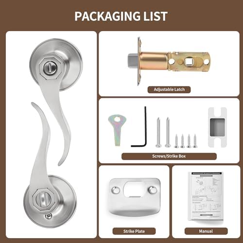 Moquin Wave Design Privacy Door Lever
