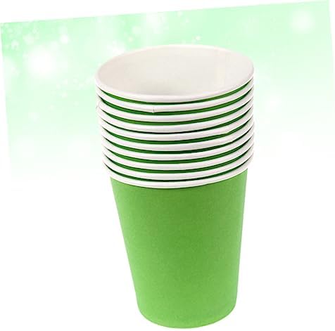 Grass GreenDisposable Paper Cups for Crafts