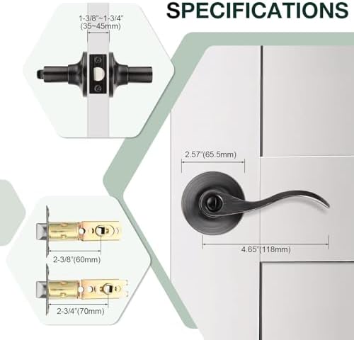 Privacy Door Handle with Keyless Mechanism for Home Use
