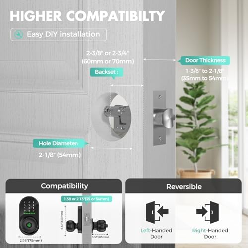 Smart Door Lock with Fingerprint Entry High-Tech Keypad Keyless Entry