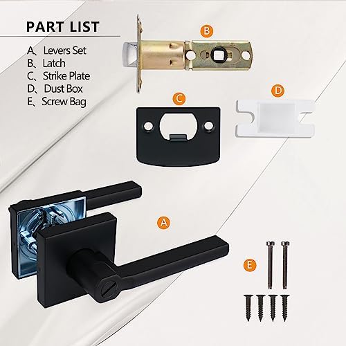 NEWBANGDouble Pack Door Lever Zinc Alloy Privacy Door Lock Handle