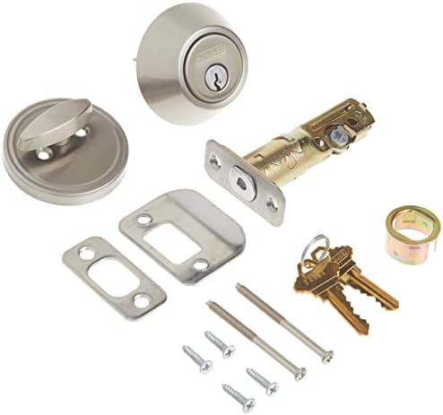 SCHLAGE Dexter by Schlage JD60619 Single-Cylinder Deadbolt Satin Nickel