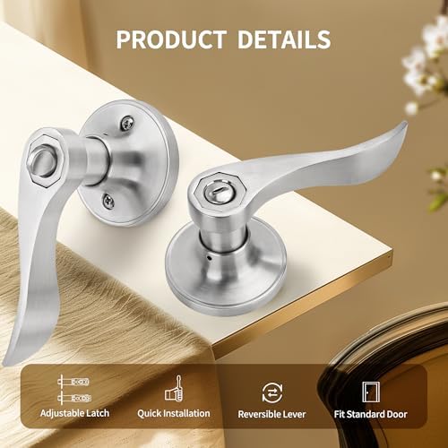 Moquin Wave Design Privacy Door Lever