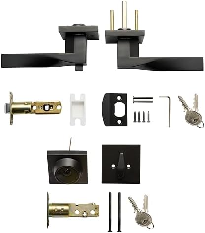 Modern Entry Door Handle Set - Sleek and Secure Design