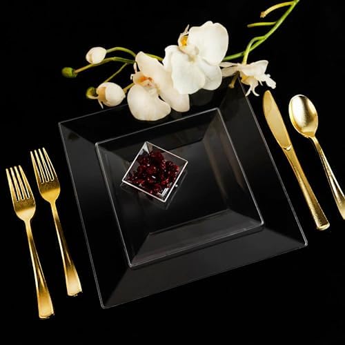EcoQuality 95 inch Clear Plastic Plates