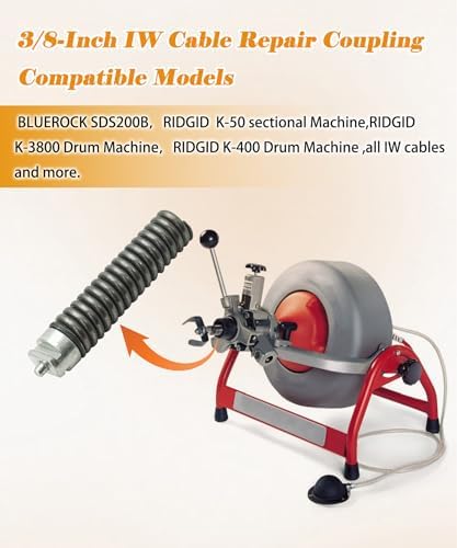 Taruimoo 91037 38-Inch IW Cable Coupling Professional Drain Cleaning Tool