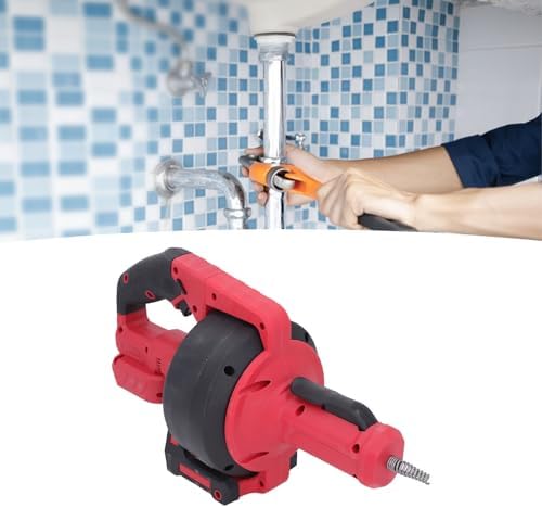 Ergonomic Electric Auger for Plumbing with LED Light 7m Flexible Cable