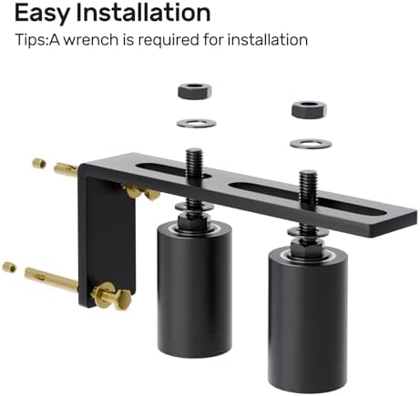 TOIMIOTOIM Black Heavy Duty Slide Gate Guide Roller 3