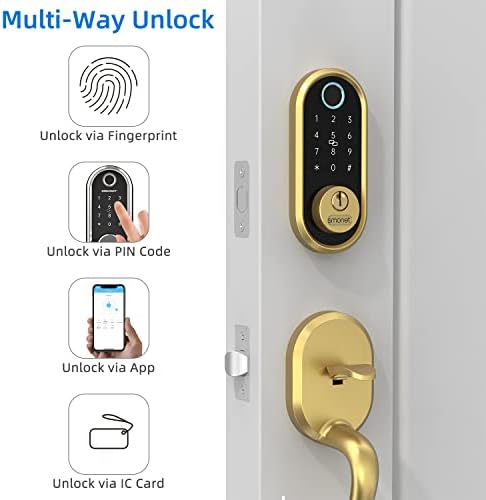 Secure Front Door Lock with Fingerprint Keypad Entry