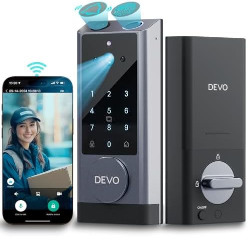 Devo G1 Smart Door Lock with Camera Alexa