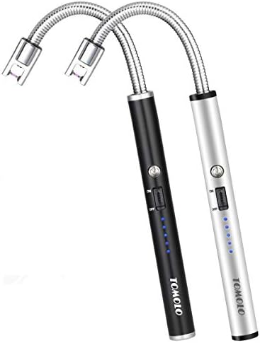 Flameless rechargeable 2-pack compact arc lighter for candles grills and camping
