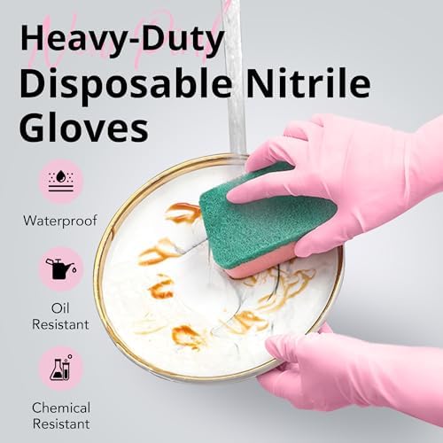 SwiftGrip Disposable Nitrile Dishwashing Gloves