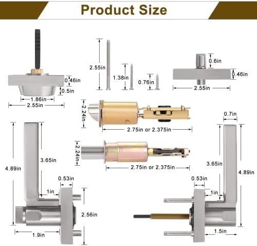 HOSOM Modern Door Lock Set for Home Security Style