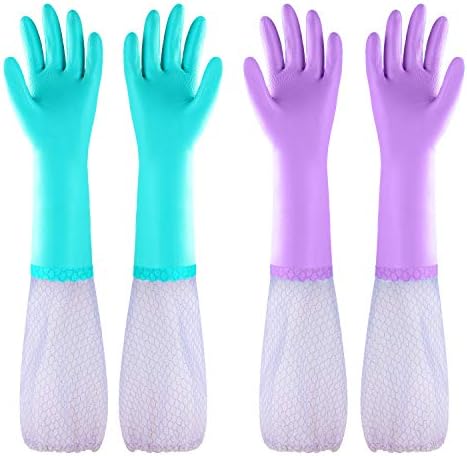 Elgood Reusable Long Sleeve Raise Hand Gloves Non-Slip Latex Free