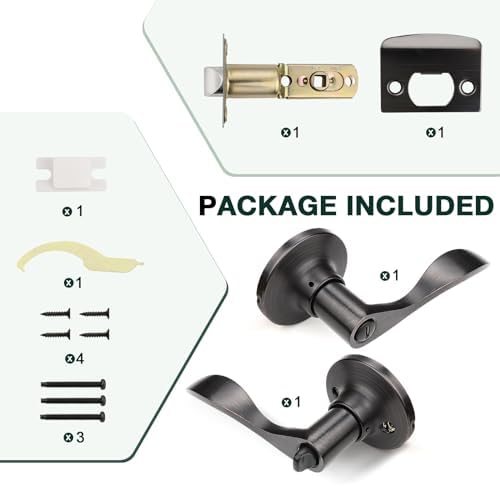 Privacy Door Handle with Keyless Mechanism for Home Use