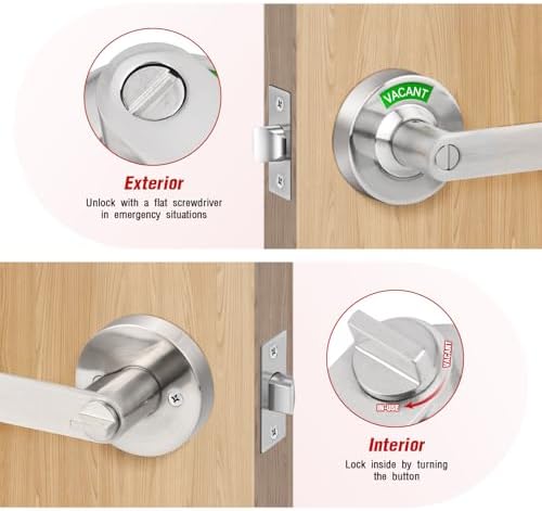Aglehome Instant Occupancy Indicator Durable Bathroom Lock