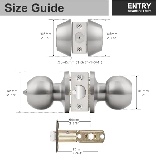 4-Pack Keyed Entry Door KnobsDeadbolt Set