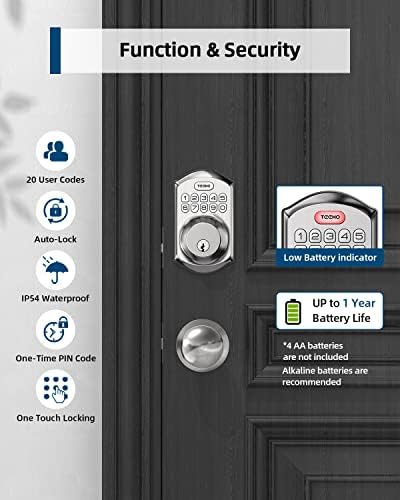 TEHO Keyless Entry Door Lock Smart and Secure Front Door Solution