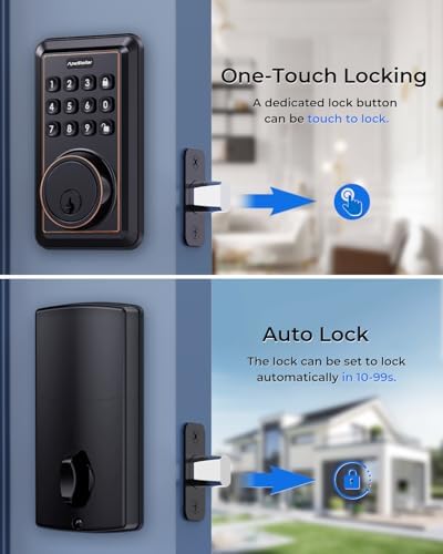 Smart Front Door Lock - Keyless Entry - Oil Rubbed Bronze